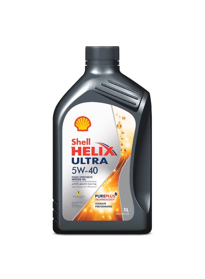 شل هليكس ألترا 5W-40 زيت محرك بنزين Fully Synthetic – حماية فائقة ضد التآكل والرواسب – عبوة 12 × 1 لتر